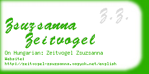 zsuzsanna zeitvogel business card